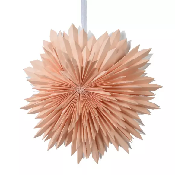 Suspension lumineuse Flocon étoilé Rose clair 2