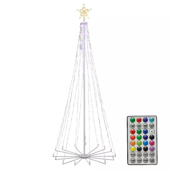 Cono luminoso  luces danzantes blancas y multicolor Multicolor 205 Micro LED 3