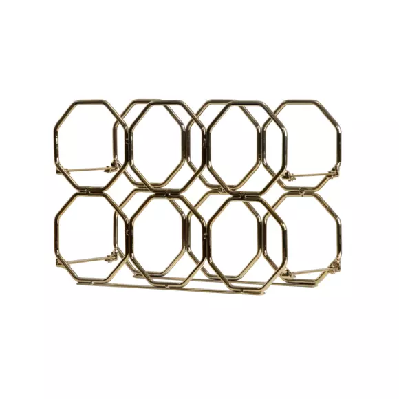 Portabottiglie in metallo pieghevole (H22 cm) Elio Oro 2