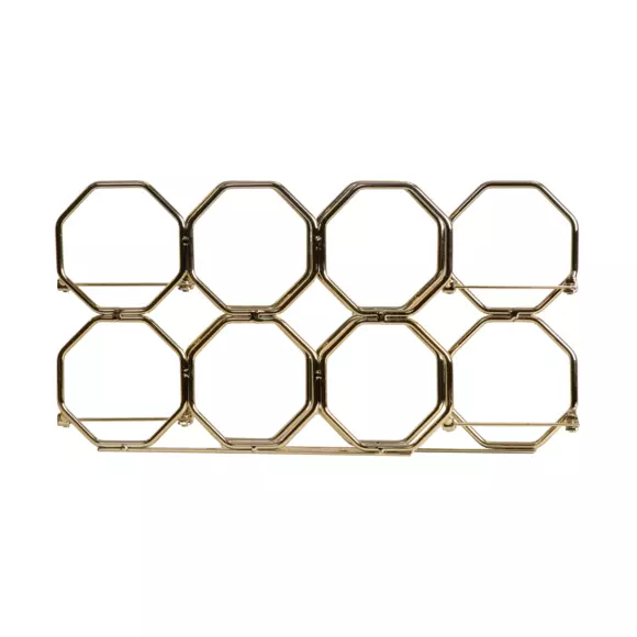 Portabottiglie in metallo pieghevole (H22 cm) Elio Oro 3