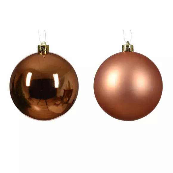 Lote de 4 bolas de Navidad (D100 mm) Alpine Rojo cobrizo 2