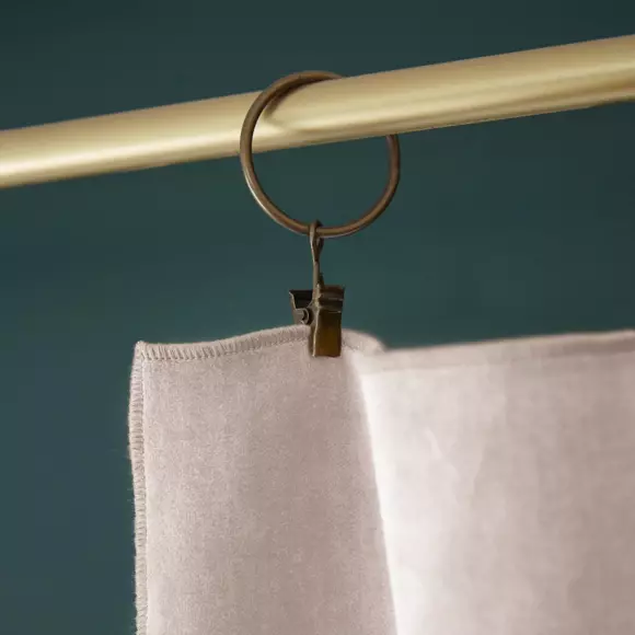 Cortina en terciopelo de algodón ajustable (140 x max 270 cm) César Beige pampa