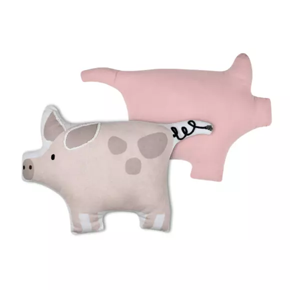 Cojín cerdito para niño Tom Rosa 3