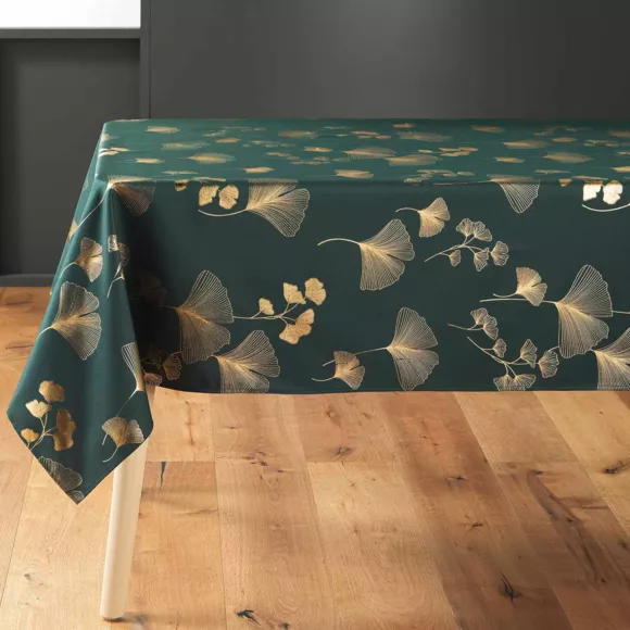 Mantel rectangular (L240 cm) Bloomy Verde