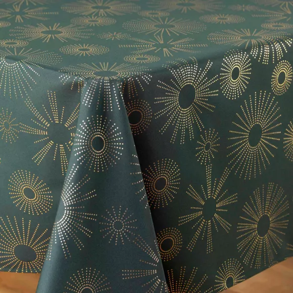 Mantel rectangular (L240 cm) Pampille metálico Verde