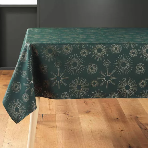 Mantel rectangular (L240 cm) Pampille metálico Verde