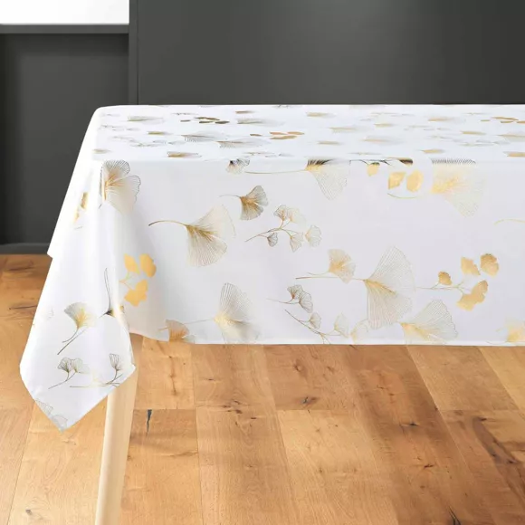 Tafelkleed rechthoekig (L300 cm) Bloomy Wit