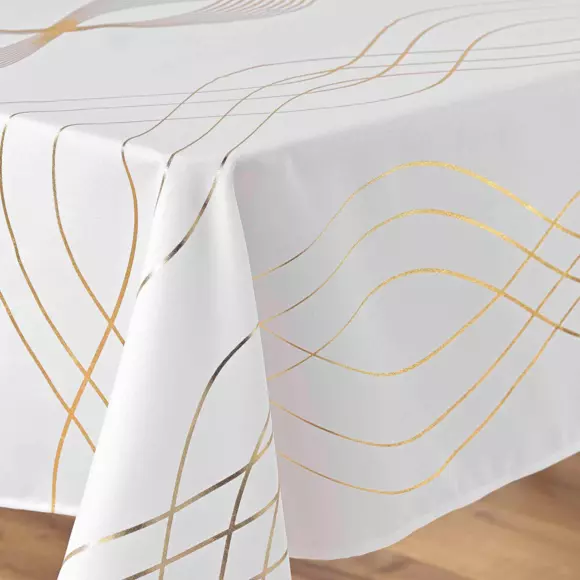 Tischdecke rechteckig (L300 cm) Pampille Weiß 2