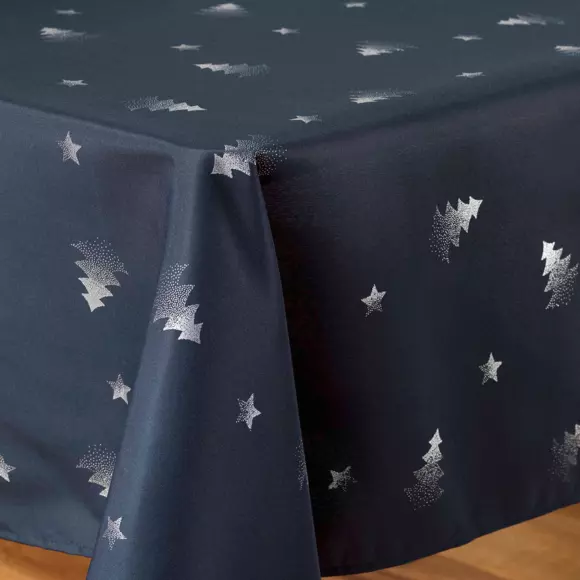 Mantel rectangular (L300 cm) Sapin métallisé Azul 2