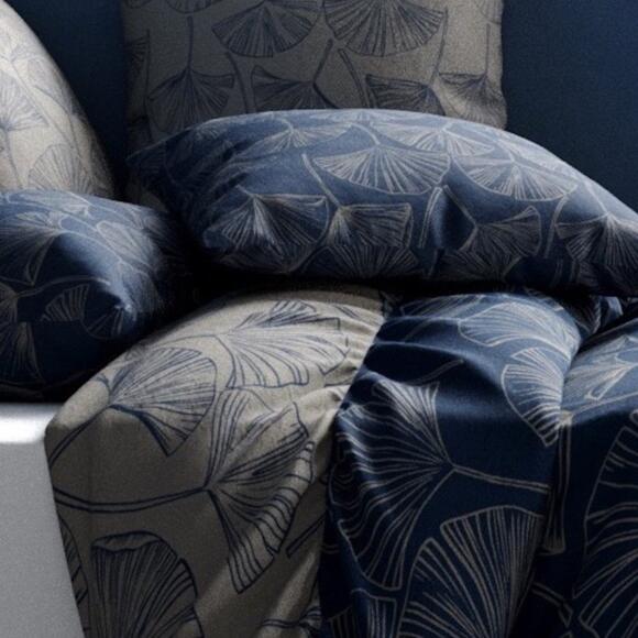 Bettbezug & 1 Kopfkissenbezug Baumwolle (140 cm) Edo Blau