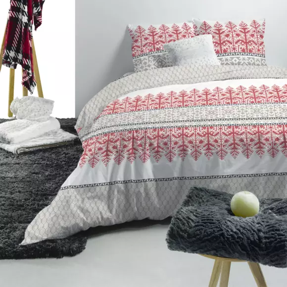 Funda Nórdica y dos fundas de algodón (260 cm) Halti Rojo