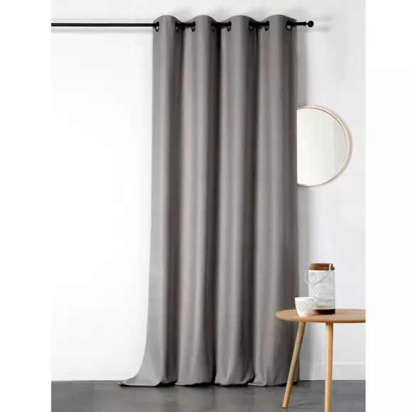 Cortina opaca aislante (140 x 280 cm) Boréal Gris claro