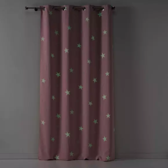 Rideau occultant phosphorescent enfant (140 x 240 cm) Fluo Night Rose 2
