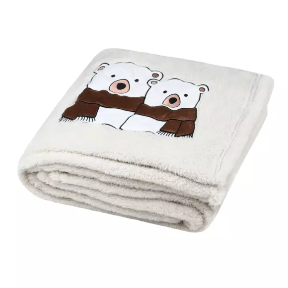 Kerstplaid (150 cm) Douillet Ecru 1