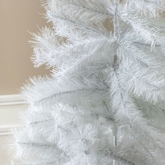 Sapin artificiel de Noël Oregon H155 cm Blanc Grisé