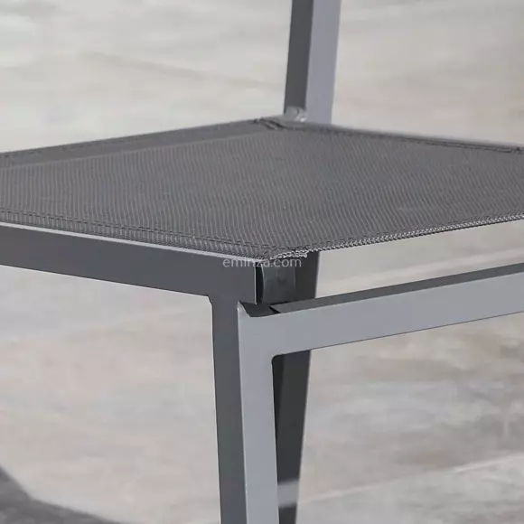 Tuinstoel stapelbaar aluminium Murano - Grijs
