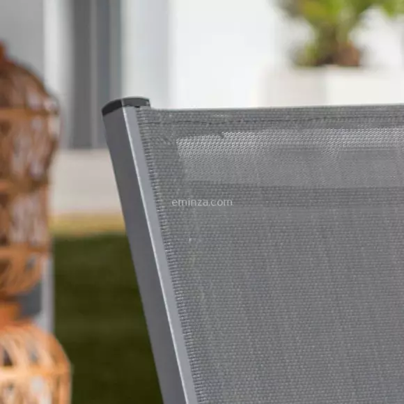 Silla de jardín alu apilable Murano - Gris pizarra