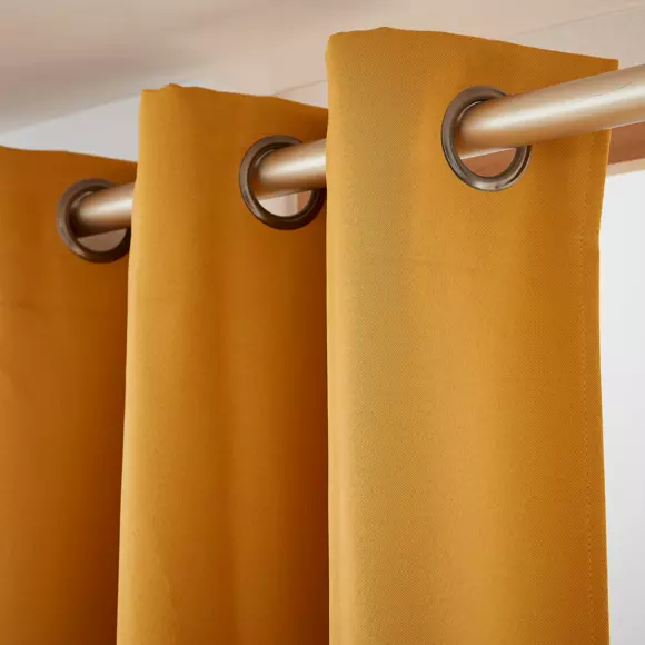 Cortina opaca térmica (140 x 260 cm) Inuit Amarillo mostaza 2