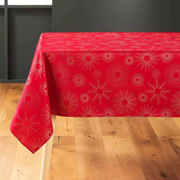 Nappe rectangulaire (L300 cm) Pampille métallisé Rouge 3