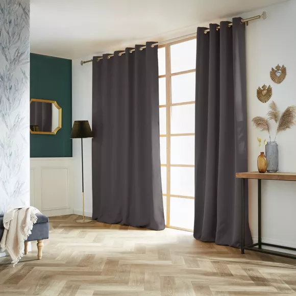 Cortina opaca (180 x 260 cm) Obscure Gris Antracita
