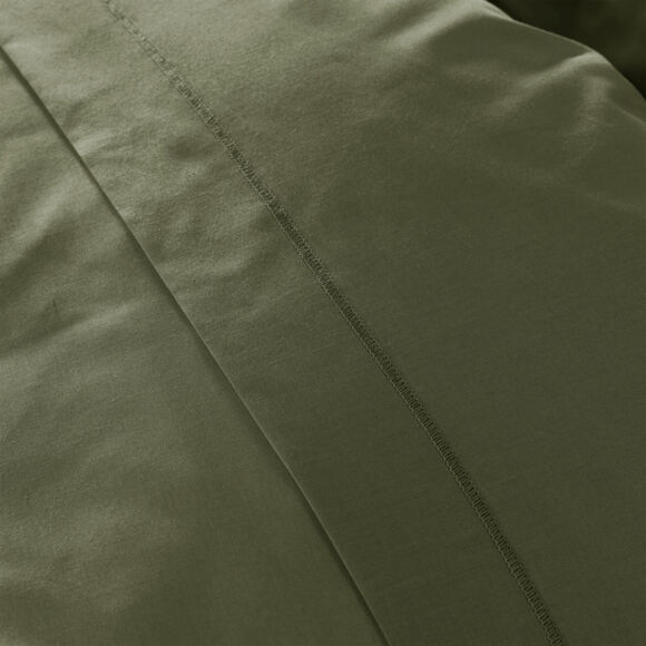 Drap plat percale de coton (180 cm) Cali Vert romarin