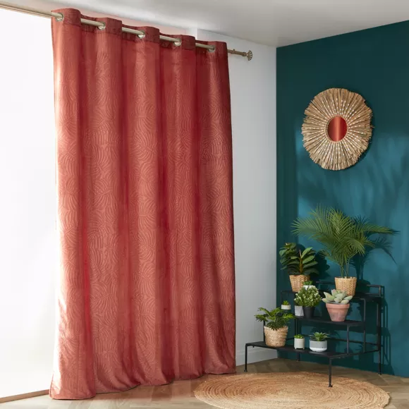Cortina opaca terciopelo (180 x 260 cm) Fern Terracota