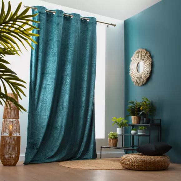 Cortina Opaca (140 x 240 cm) Analia Azul petróleo