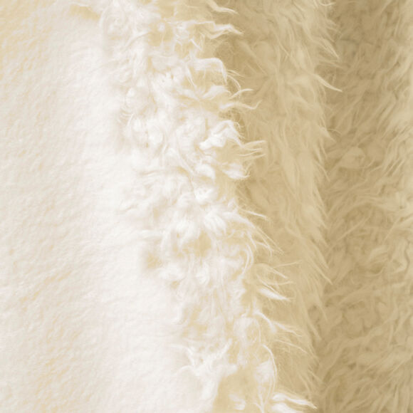 Rideau fausse fourrure (135 x H250 cm) Caline Blanc cassé