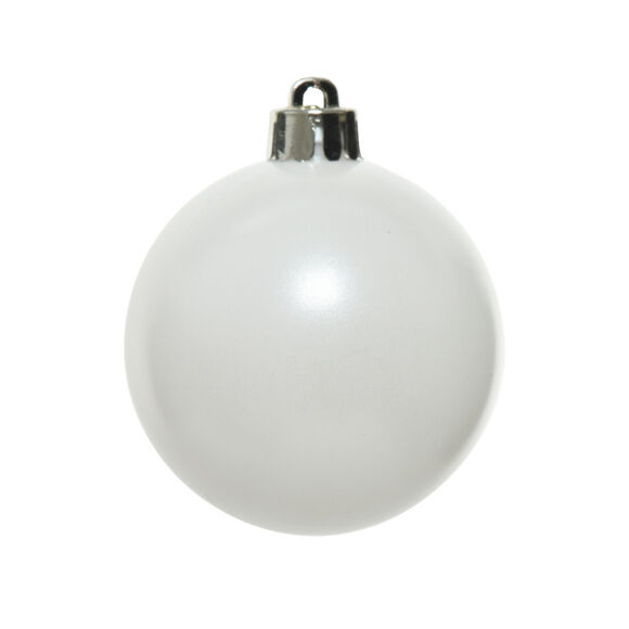 Confezione di 12 palline di Natale (D60 mm) Alpine Bianco