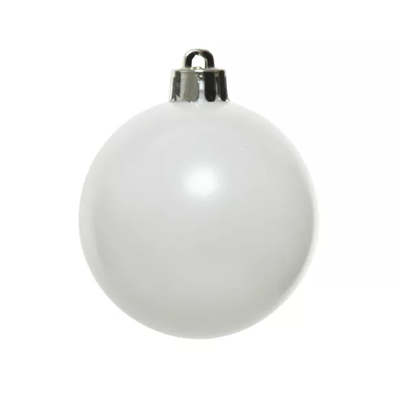 Set van 12 kerstballen (D60 mm) Alpine Wit