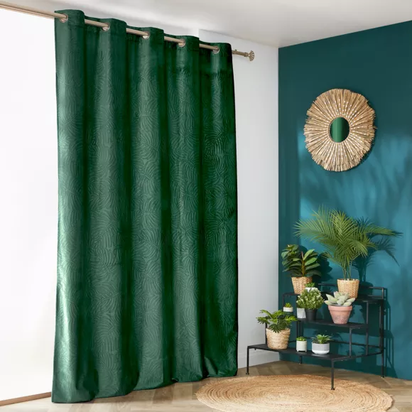 Cortina opaca terciopelo (180 x 260 cm) Fern Verde pino