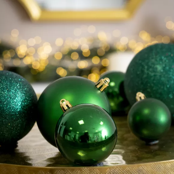 Set van 30 kerstballen New Alpine Mix dennengroen 2