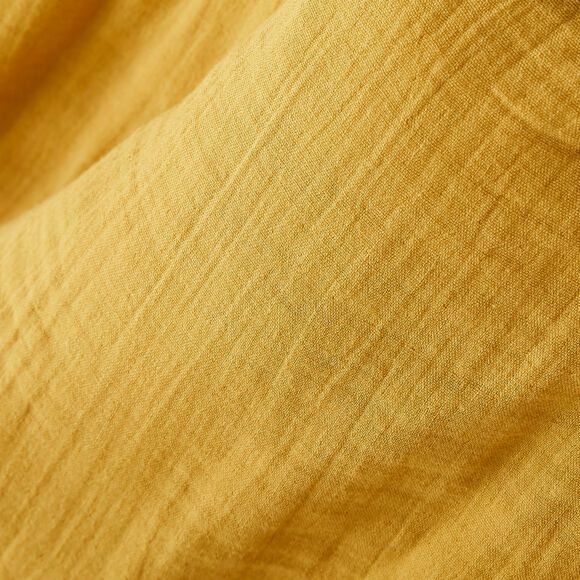 Tafelkleed rechthoekig Katoengaas (L350 cm) Gaïa Saffraangeel