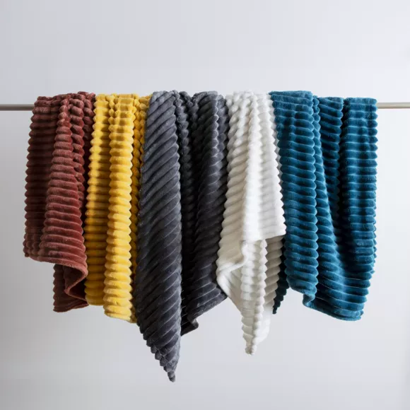 Plaid doux (220 cm) Dune Gris anthracite