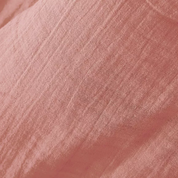 Drap housse gaze de coton (160 cm) Gaïa Rose pêche 2