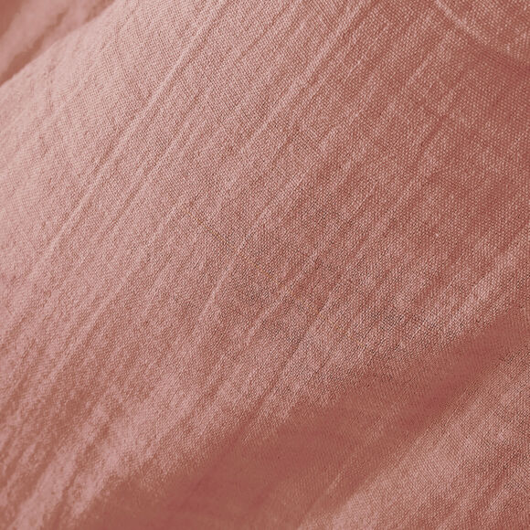 Sábana encimera  en gasa de algodón (240 cm) Gaïa Rosa durazno 2