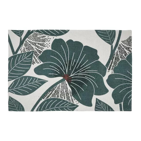 Alfombra en algodón (60 x 90 cm) Parrot Verde esmeralda