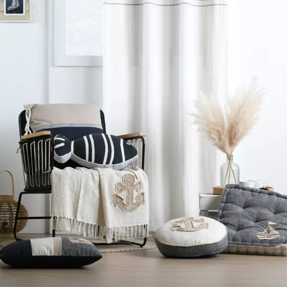 ESCALE COUSSIN 50X50 MARINE
