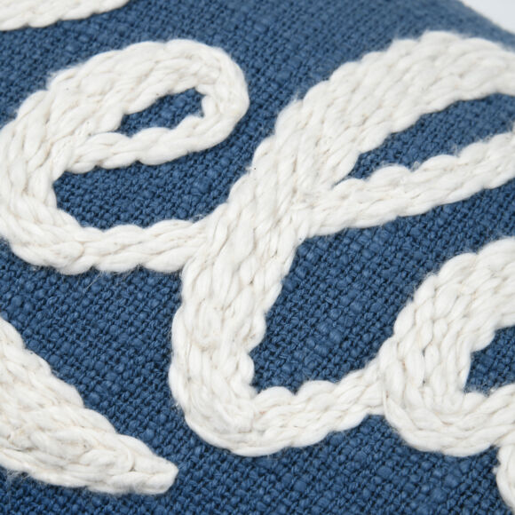 Rechteckiges Kissen aus Baumwolle (30 x 50 cm) Arcachon Blau