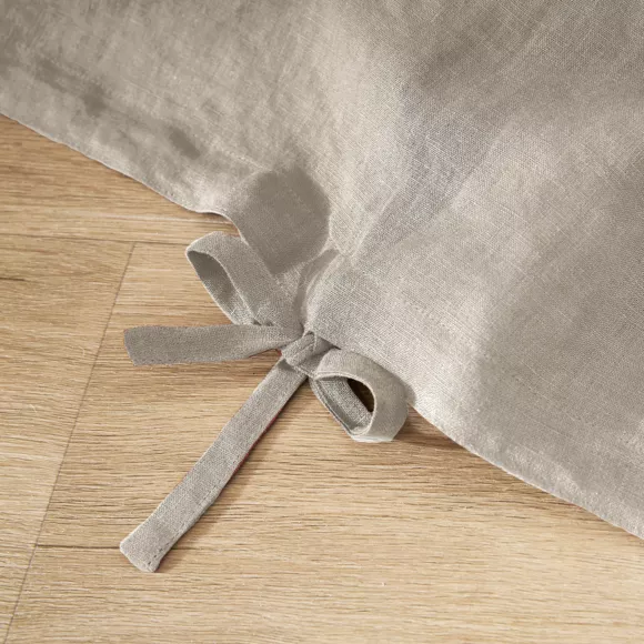 Bettbezug aus gewaschenem Leinen (240 cm) Louise Beige 3