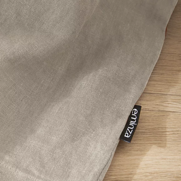Taie d'oreiller carrée lin lavé (60 cm) Louise Beige 3