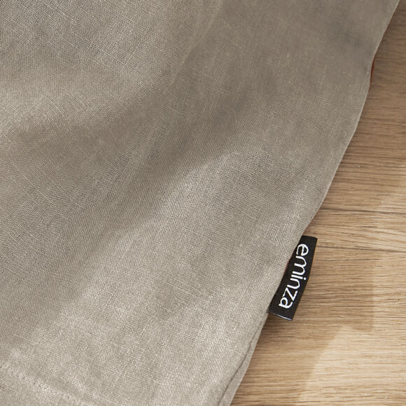 Funda de almohada cuadrada en lino lavado (80 cm) Louise Beige 3