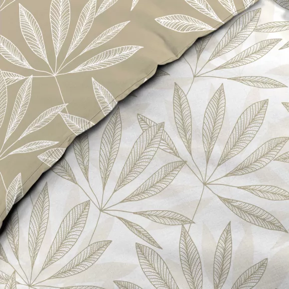 Funda nórdica y dos fundas en algodón (260 x 240 cm) Malia Beige