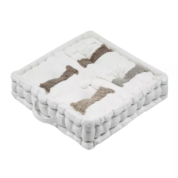 Coussin de sol coton (45 x 10 cm) Joanny Ecru