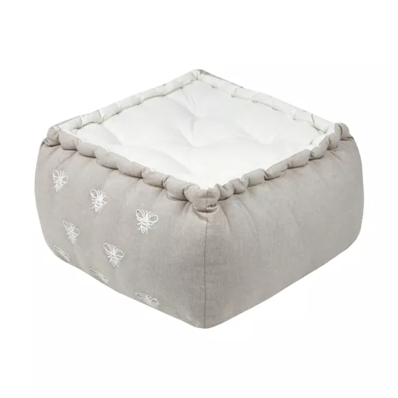 Coussin de sol coton grande hauteur (40 x 30 cm) Butine Beige