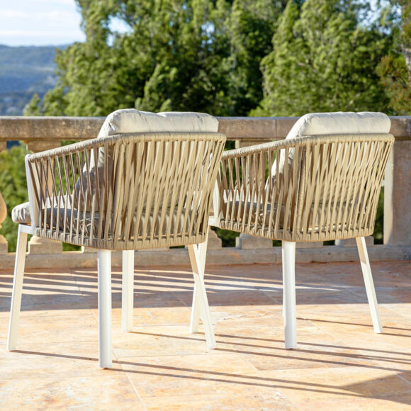 Lot de 2 fauteuils de jardin Amalfi - Blanc