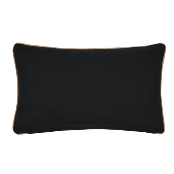 Cojín rectangular en algodón (30 x 50 cm) Kinogi Negro