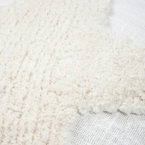Quadratisches Kissen aus Baumwolle (45 x 45 cm) Joanny Cremeweiß