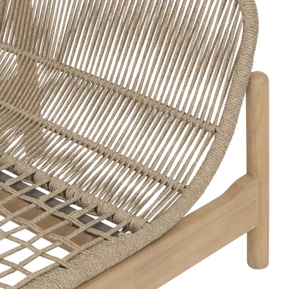 Tweepersoons zitbankje acacia hout  Deona - Taupe
