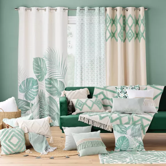 Cortina en poliester (140 x 260 cm) Equateur Verde